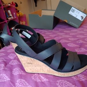 TIMBERLAND WOMENS DANFORTH CORK WEDGE SANDAL SZ 10
